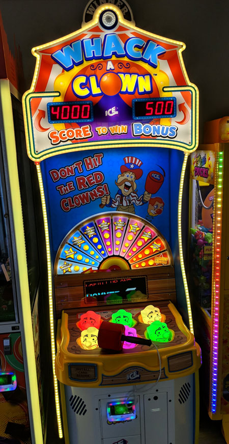 whack a clown arcade game