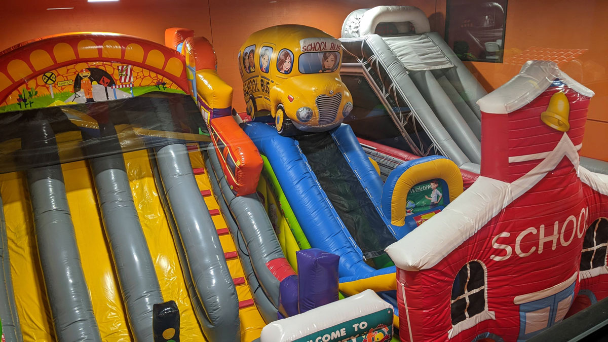 Bouncyland is a Family Activity Entertainment Center For Kids & Children in Muncie, Indiana! Features 15 bounce houses, toddler zone play area, arcade, birthday party hosting, My Plushy Pals where you can create your own stuffed animal, and concessions & dining! There's so many fun things for kids & children to do at Bouncyland in Muncie!
