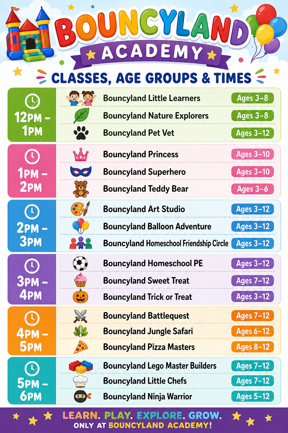 Bouncyland is a Family Activity Entertainment Center For Kids & Children in Muncie, Indiana! Features 15 bounce houses, toddler zone play area, arcade, birthday party hosting, My Plushy Pals where you can create your own stuffed animal, and concessions & dining! There's so many fun things for kids & children to do at Bouncyland in Muncie!